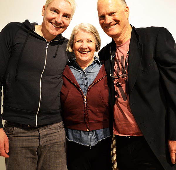 Scotch Wichmann with Pam and Steve Nagler of performance art troupe The Shrimps